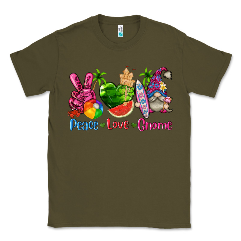 Peace Love Gnome Summer Classic Tee by texasbilliewilder | Teevron
