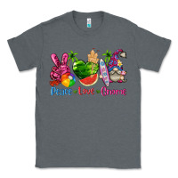 Charcoal Heather peace love gnome summer Classic Tee - texasbilliewilder