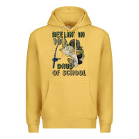 Antique Gold reelin' in 100 days of school Premium Hoodie - MaliasSmallBusiness
