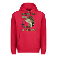 Cardinal reelin' in 100 days of school Premium Hoodie - MaliasSmallBusiness