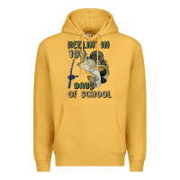 Mustard reelin' in 100 days of school Premium Hoodie - MaliasSmallBusiness