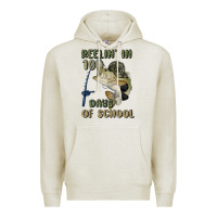 Oatmeal Heather reelin' in 100 days of school Premium Hoodie - MaliasSmallBusiness