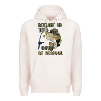 Pale Pink reelin' in 100 days of school Premium Hoodie - MaliasSmallBusiness
