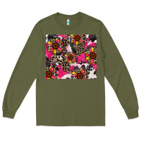 Army Green sunflower cowhide Long Sleeve Tee - Zillion Design Studio