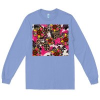 Colony Blue sunflower cowhide Long Sleeve Tee - Zillion Design Studio