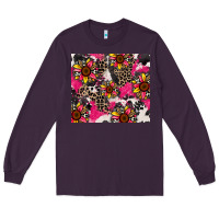 Plum sunflower cowhide Long Sleeve Tee - Zillion Design Studio