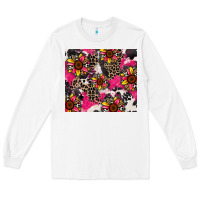 White sunflower cowhide Long Sleeve Tee - Zillion Design Studio