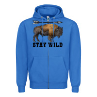 True Royal stay wild bison Zipper Hoodie - RanaPortraitStore