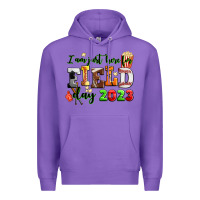 Purple I am just here for field day 2023 Premium Hoodie - AdoDesignShop