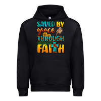 Black saved by grace through faith Urban Hoodie - NancyCooperArtShop