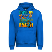 Cobalt saved by grace through faith Urban Hoodie - NancyCooperArtShop