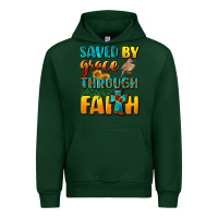 Foreset Green saved by grace through faith Urban Hoodie - NancyCooperArtShop