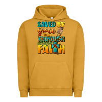 Pigment Peanut Butter saved by grace through faith Urban Hoodie - NancyCooperArtShop