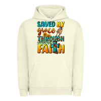 Pigment Pistachio saved by grace through faith Urban Hoodie - NancyCooperArtShop