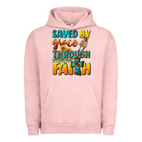 Pigment Salmon saved by grace through faith Urban Hoodie - NancyCooperArtShop