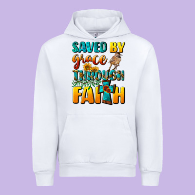 Saved By Grace Through Faith Urban Hoodie Designed By Nancycooperartshop