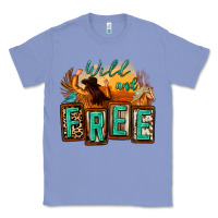 Colony Blue wild and free cowgirl horse desert Classic Tee - Zillion Design Studio