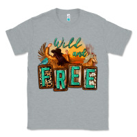 Heather Grey wild and free cowgirl horse desert Classic Tee - Zillion Design Studio