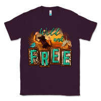 Plum wild and free cowgirl horse desert Classic Tee - Zillion Design Studio