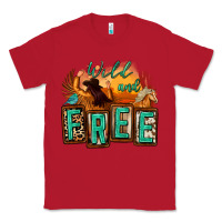 Red wild and free cowgirl horse desert Classic Tee - Zillion Design Studio
