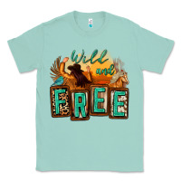Seafoam wild and free cowgirl horse desert Classic Tee - Zillion Design Studio