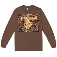 Chestnut leopard cow Long Sleeve Tee - Zillion Design Studio