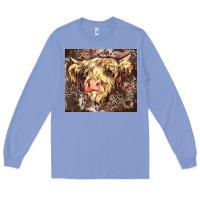 Colony Blue leopard cow Long Sleeve Tee - Zillion Design Studio