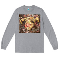 Heather Grey leopard cow Long Sleeve Tee - Zillion Design Studio