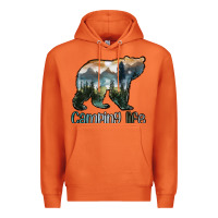Carrot camping bear Premium Hoodie - MaliasSmallBusiness