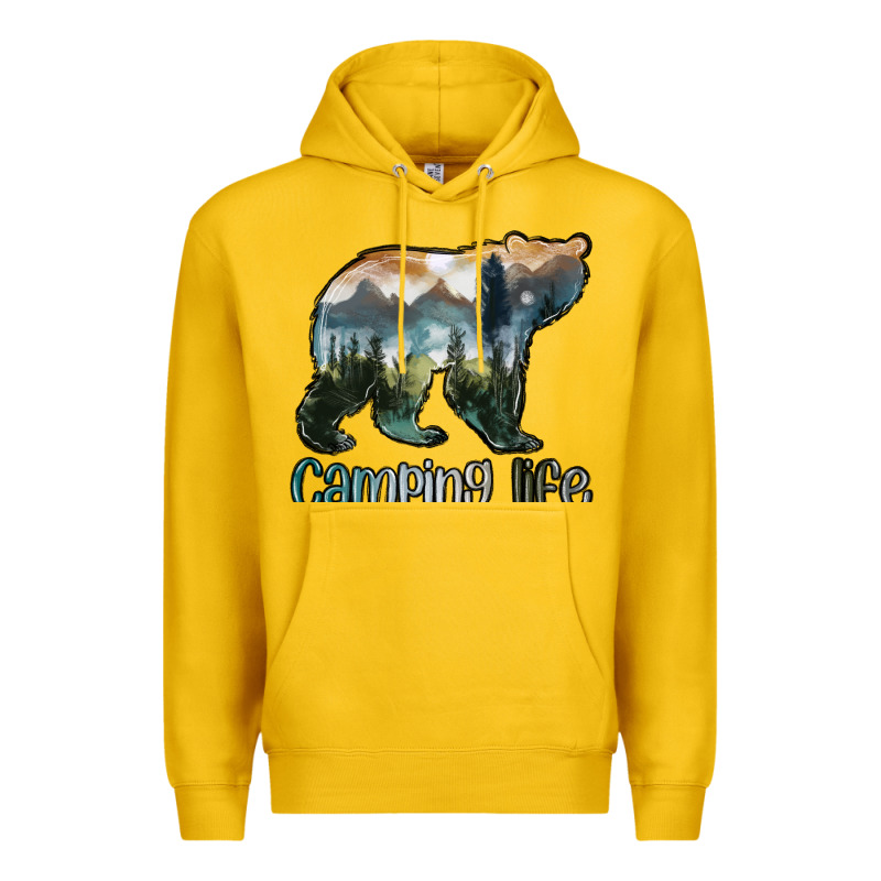 Camping Bear Premium Hoodie by MaliasSmallBusiness | Teevron