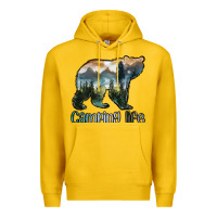 Lemon camping bear Premium Hoodie - MaliasSmallBusiness