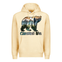 Pina Colada camping bear Premium Hoodie - MaliasSmallBusiness