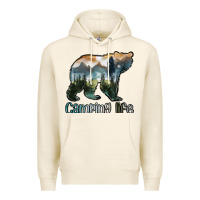 Tofu camping bear Premium Hoodie - MaliasSmallBusiness