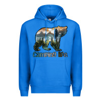 True Royal camping bear Premium Hoodie - MaliasSmallBusiness