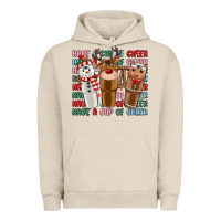 Pigment French Oak have a cup of cheer Urban Hoodie - MaliasSmallBusiness