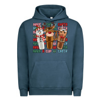 Pigment Midnight Navy have a cup of cheer Urban Hoodie - MaliasSmallBusiness