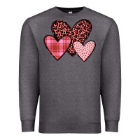 Charcoal Heather hearts Premium Sweatshirt - JahusDesignShop