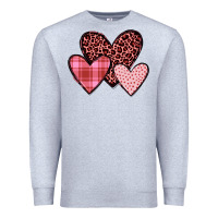 Heather Grey hearts Premium Sweatshirt - JahusDesignShop