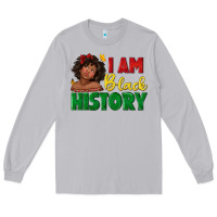Moon Dust i am black history with afro black girl Long Sleeve Tee - texasbilliewilder