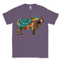 Lavender brahman bull gemstone turquoise and sunflower Classic Tee - RanaPortraitStore