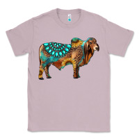 Lilac brahman bull gemstone turquoise and sunflower Classic Tee - RanaPortraitStore