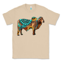 Mushroom brahman bull gemstone turquoise and sunflower Classic Tee - RanaPortraitStore