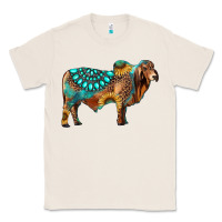 Natural brahman bull gemstone turquoise and sunflower Classic Tee - RanaPortraitStore