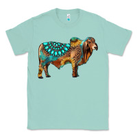 Seafoam brahman bull gemstone turquoise and sunflower Classic Tee - RanaPortraitStore