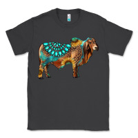 Smoke brahman bull gemstone turquoise and sunflower Classic Tee - RanaPortraitStore