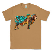 Toasted Coconut brahman bull gemstone turquoise and sunflower Classic Tee - RanaPortraitStore
