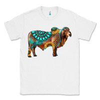 White brahman bull gemstone turquoise and sunflower Classic Tee - RanaPortraitStore