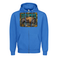 True Royal stay wild aztec bison Zipper Hoodie - RanaPortraitStore
