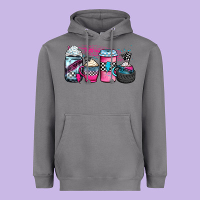 Racing Coffee Cups Heavyweight Hoodie Designed By Jahusdesignshop