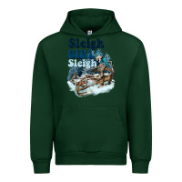 Forest Green sleigh girl sleigh skeleton Urban Hoodie - NancyCooperArtShop